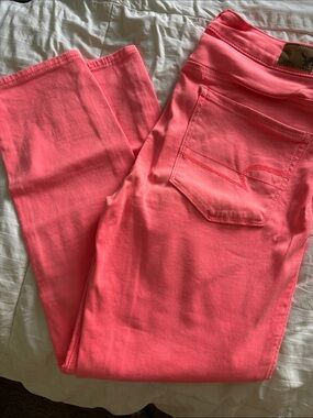 Bright Coral Pink Jeans